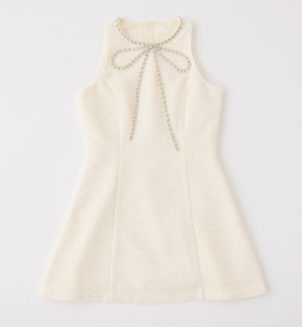  「【Twinkle Collection】ビジューリボンミニワンピ」|ワンピース|