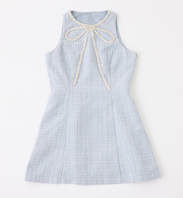  「【Twinkle Collection】ビジューリボンミニワンピ」|ワンピース|