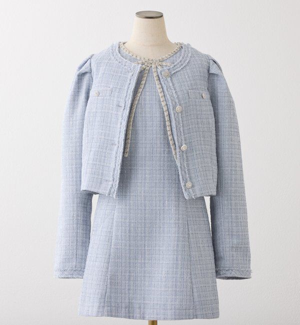  「【Twinkle Collection】ビジューリボンミニワンピ」|ワンピース|