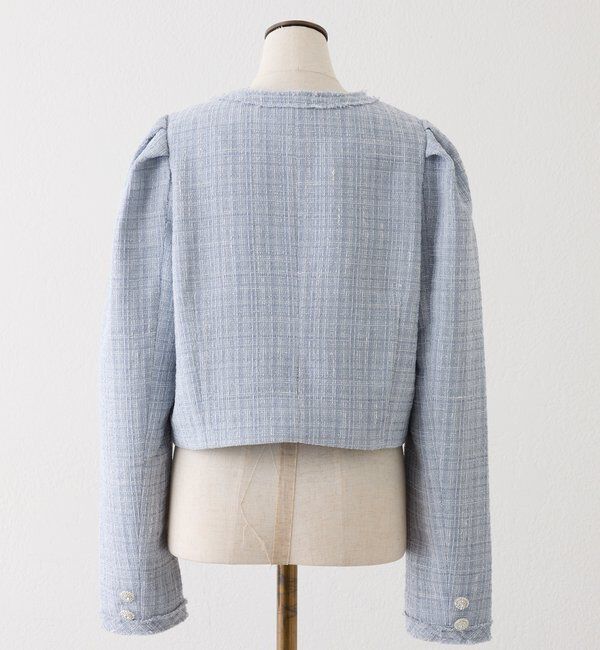  「【Twinkle Collection】キラキラノーカラージャケット」|ダウンベスト・ベスト|