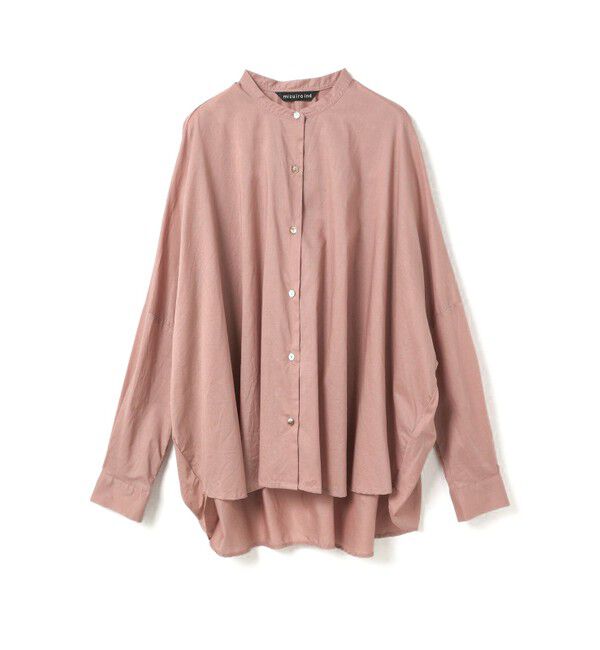 mizuiro ind「mizuiro ind バックギャザーワイドシャツ」|シャツ・ブラウス|スモークピンク