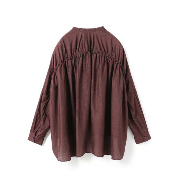 mizuiro ind「mizuiro ind バックギャザーワイドシャツ」|シャツ・ブラウス|