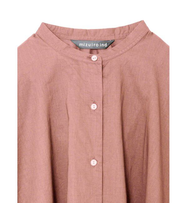 mizuiro ind「mizuiro ind バックギャザーワイドシャツ」|シャツ・ブラウス|