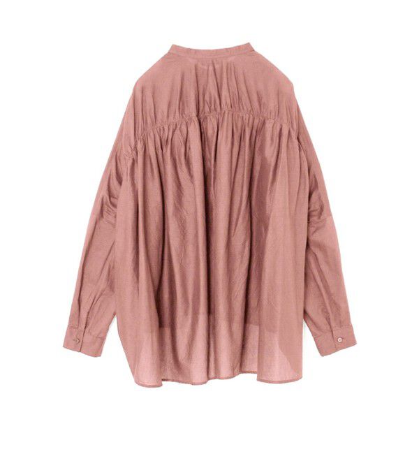 mizuiro ind「mizuiro ind バックギャザーワイドシャツ」|シャツ・ブラウス|