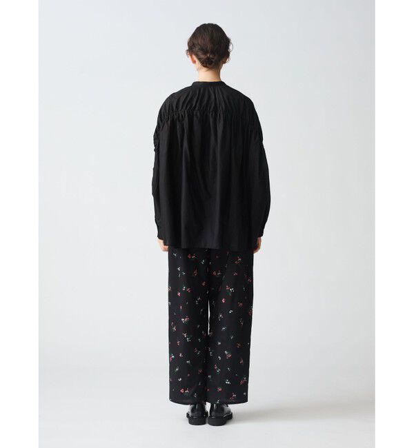 mizuiro ind「mizuiro ind バックギャザーワイドシャツ」|シャツ・ブラウス|