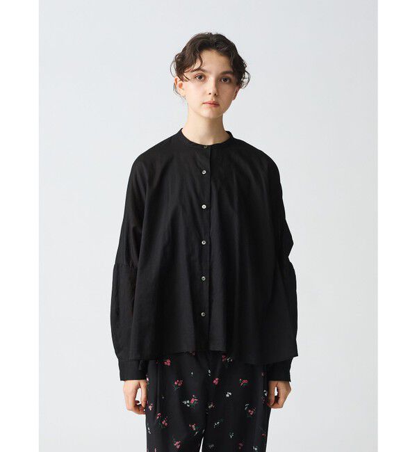 mizuiro ind「mizuiro ind バックギャザーワイドシャツ」|シャツ・ブラウス|