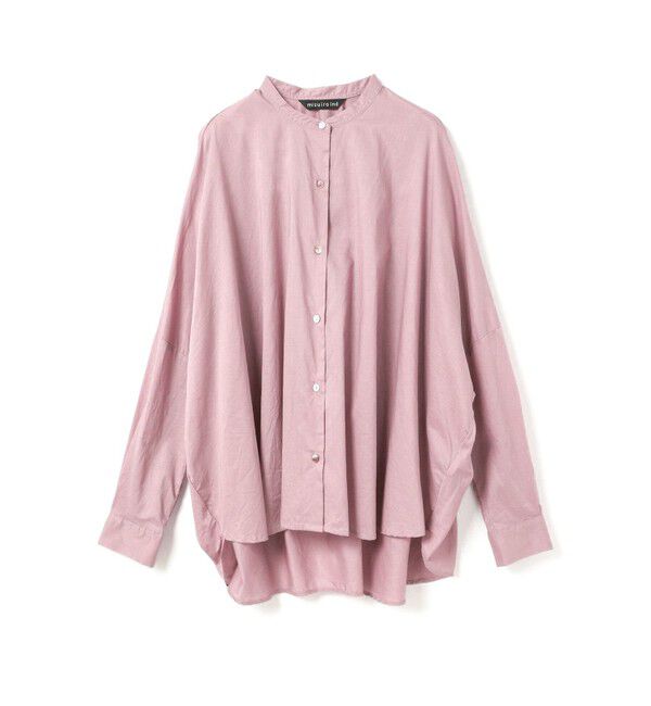 mizuiro ind「mizuiro ind バックギャザーワイドシャツ」|シャツ・ブラウス|スモークピンクA