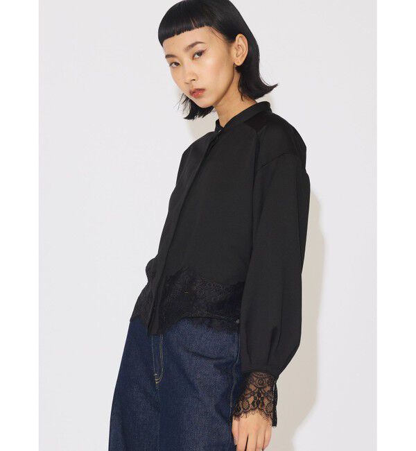 MIDIUMISOLID「MIDIUMISOLID for Ladies レースカットワークシャツ」|シャツ・ブラウス|