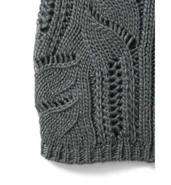 mizuiro ind「mizuiro ind シアーケーブル柄ベスト」|ベスト・ジレ|