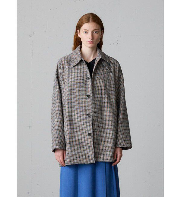 MidiUmi「MidiUmi ステンカラーミドルコート」|その他|グレーチェック