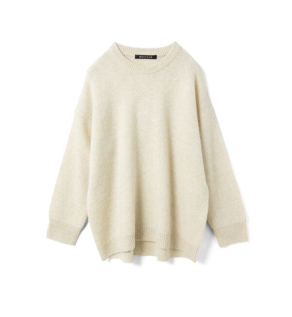 mizuiro ind「mizuiro ind MG/クルーネックワイドプルオーバー」|ニット・セーター|オートミール