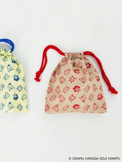 Te chichi TERRASSE「【OSAMU GOODS&times;Te chichi TERRASSE】総柄巾着ポーチ」|その他|ベージュ