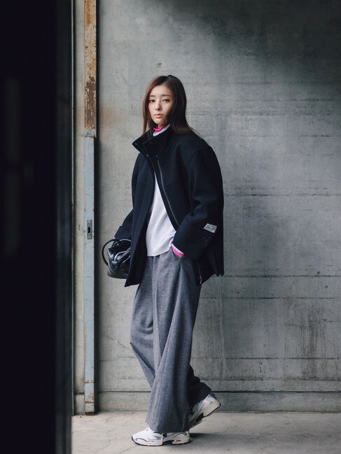 Te chichi「【宮本茉由着用】ツイードワイドパンツ」|その他|ブラック