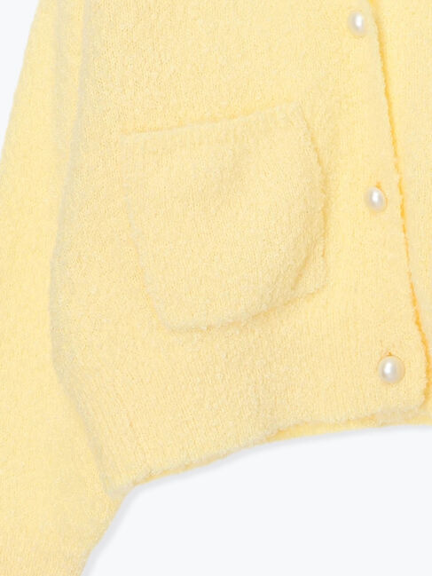 Te chichi TERRASSE「ブークレパール釦Vネックカーディガン」|カーディガン|