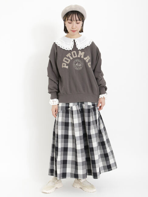 Samansa Mos2「飛び裏毛アップリケロゴスウェット」|Tシャツ・カットソー|