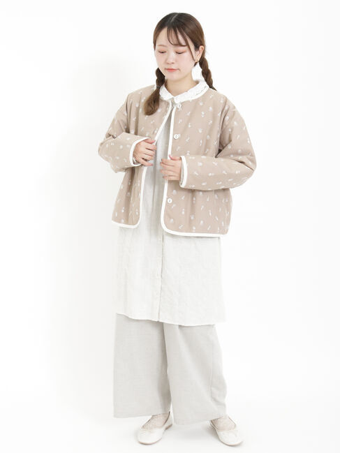 Samansa Mos2「柄アソートレース襟チュニック」|シャツ・ブラウス|