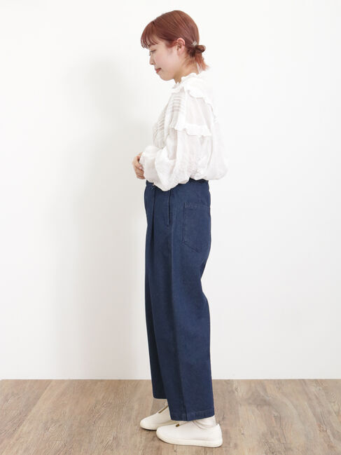 Samansa Mos2「【S/Lサイズ WEB限定】デニム/ツイルカーブパンツ」|その他|