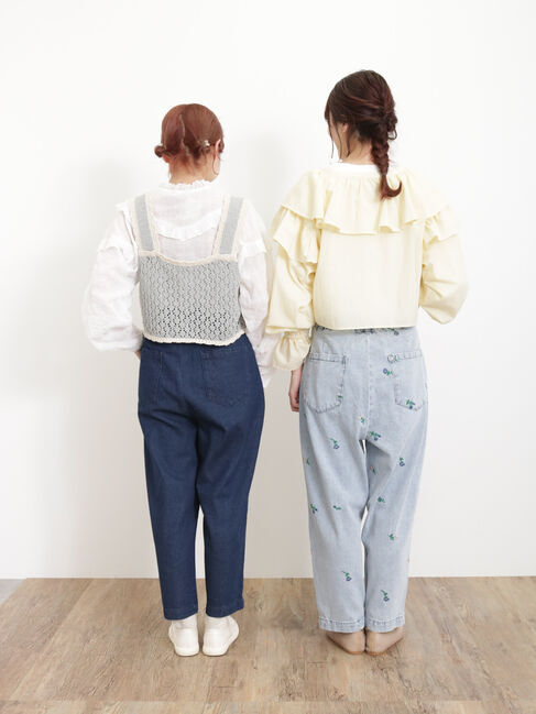 Samansa Mos2「【S/Lサイズ WEB限定】デニム/ツイルカーブパンツ」|その他|