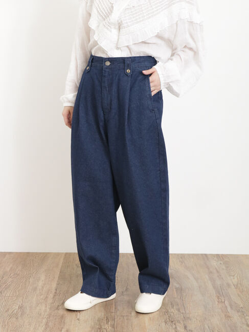 Samansa Mos2「【S/Lサイズ WEB限定】デニム/ツイルカーブパンツ」|その他|