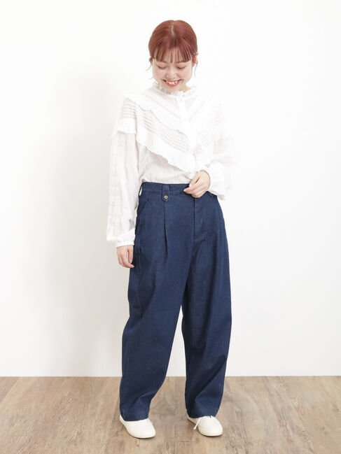 Samansa Mos2「【S/Lサイズ WEB限定】デニム/ツイルカーブパンツ」|その他|