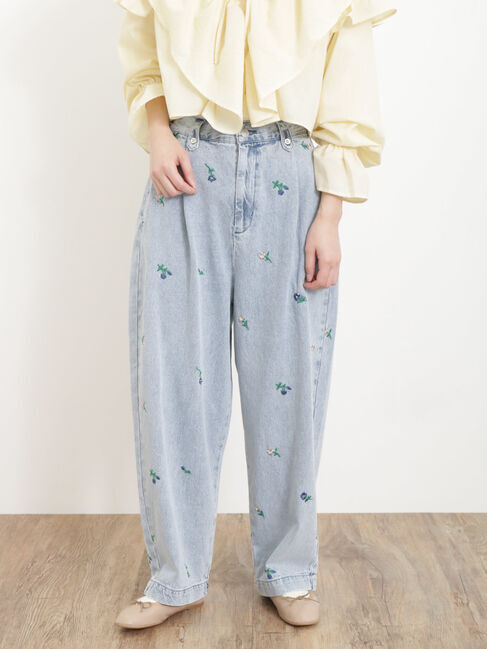 Samansa Mos2「【S/Lサイズ WEB限定】デニム/ツイルカーブパンツ」|その他|