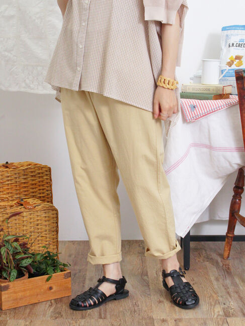 Samansa Mos2「【累計販売枚数19万6千本突破】【Lサイズ WEB限定】【クールコットン】柄アソートテーパードパンツ」|その他|ベージュ