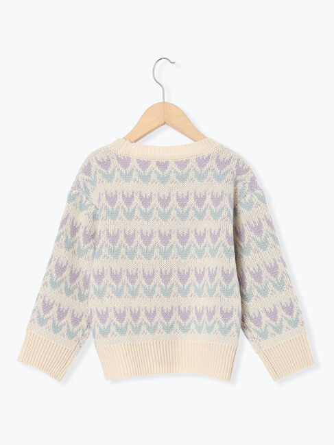 Samansa Mos2 Lagom「【マシンウォッシャブル】花柄ジャカードニット」|ニット・セーター|