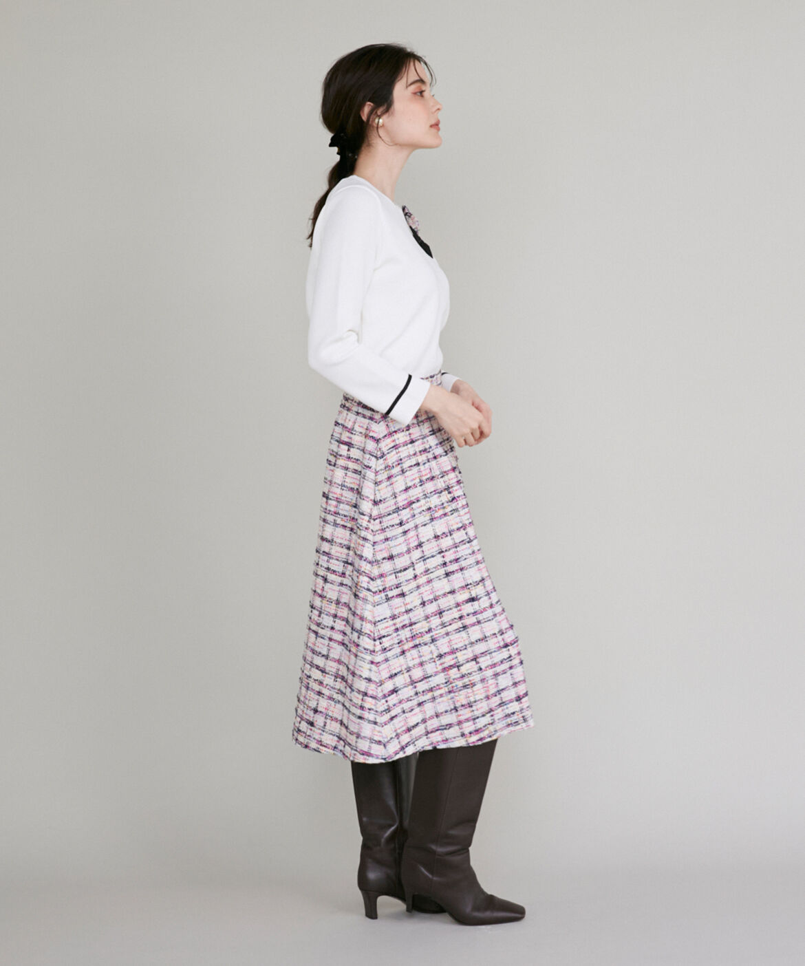 Maglie le cassetto「リボン付き配色ニット」|ニット・セーター|