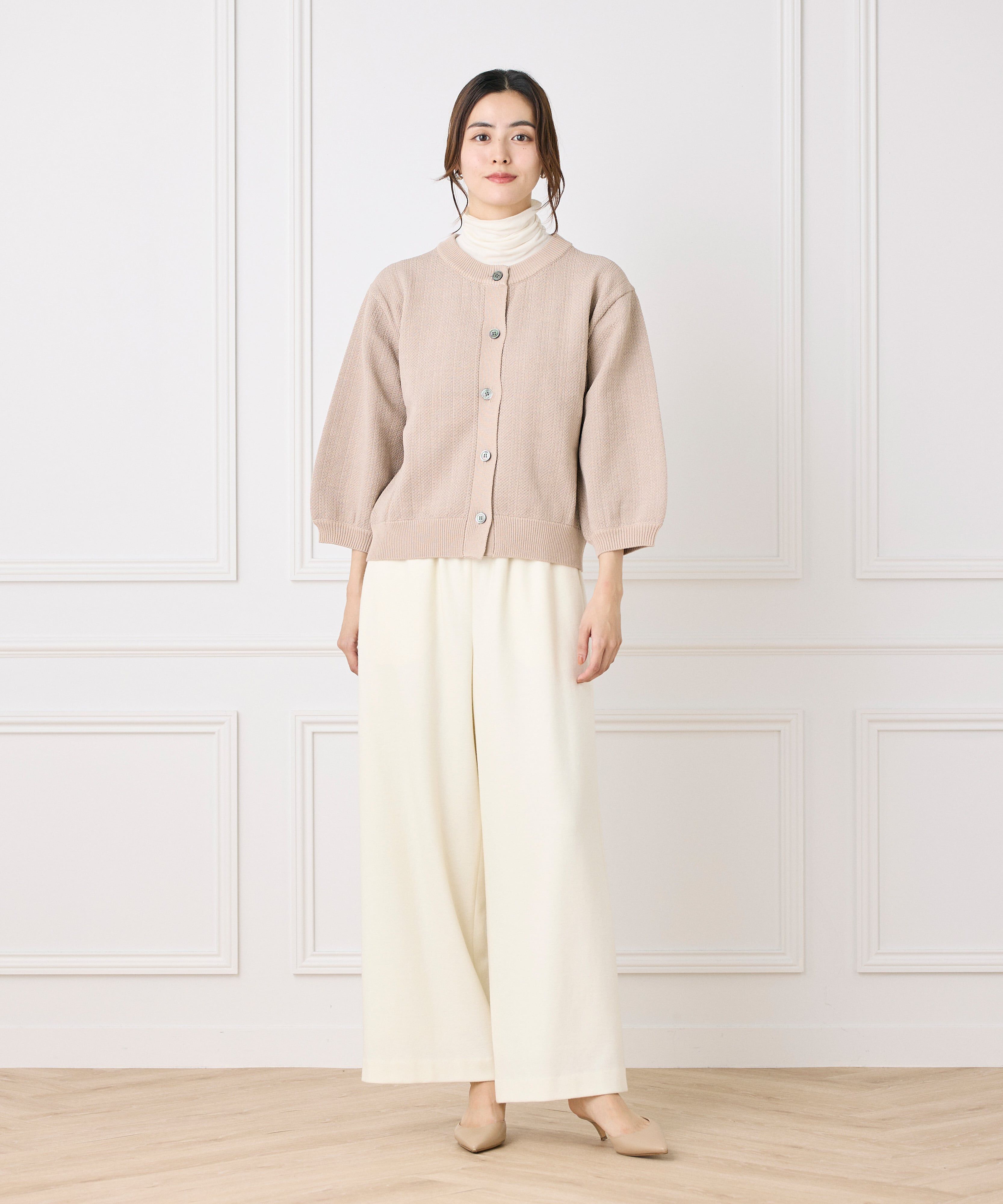 7-IDconcept.「《大きいサイズ》ボリュームスリーブカーディガン」|カーディガン|