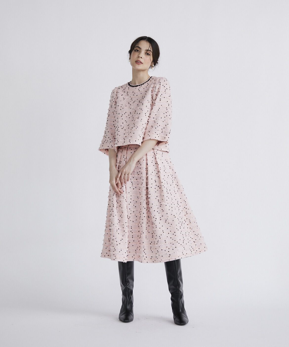 Maglie le cassetto「《M Maglie le cassetto》ツイードスカート《Linton Tweeds》」|フレア|