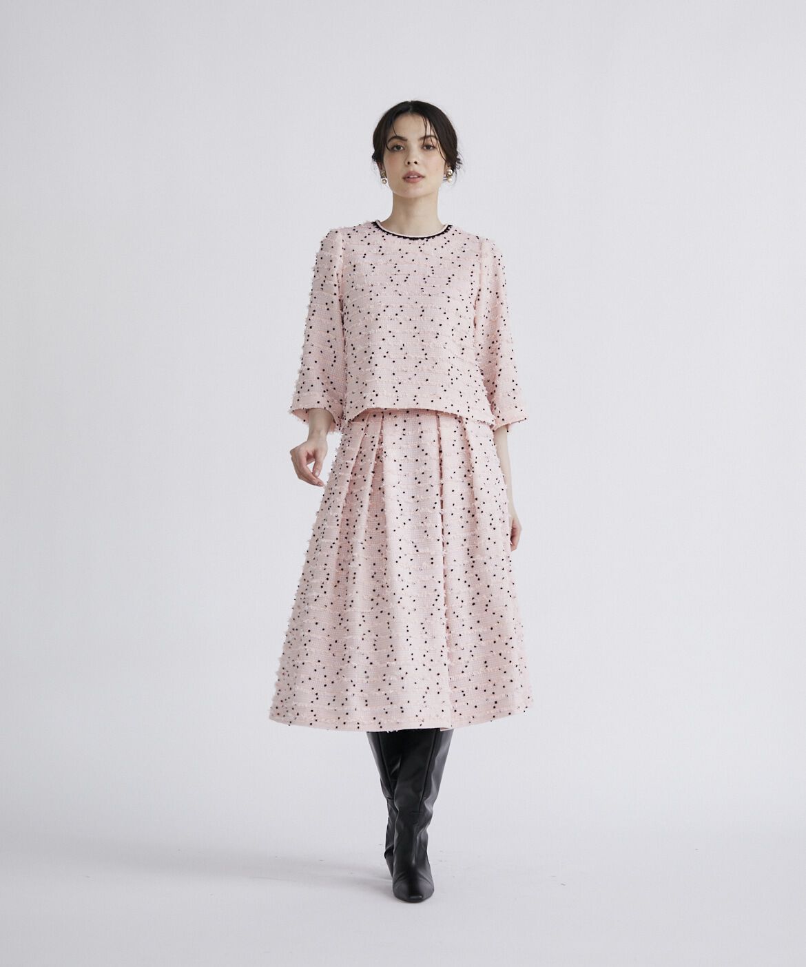 Maglie le cassetto「《M Maglie le cassetto》ツイードスカート《Linton Tweeds》」|フレア|