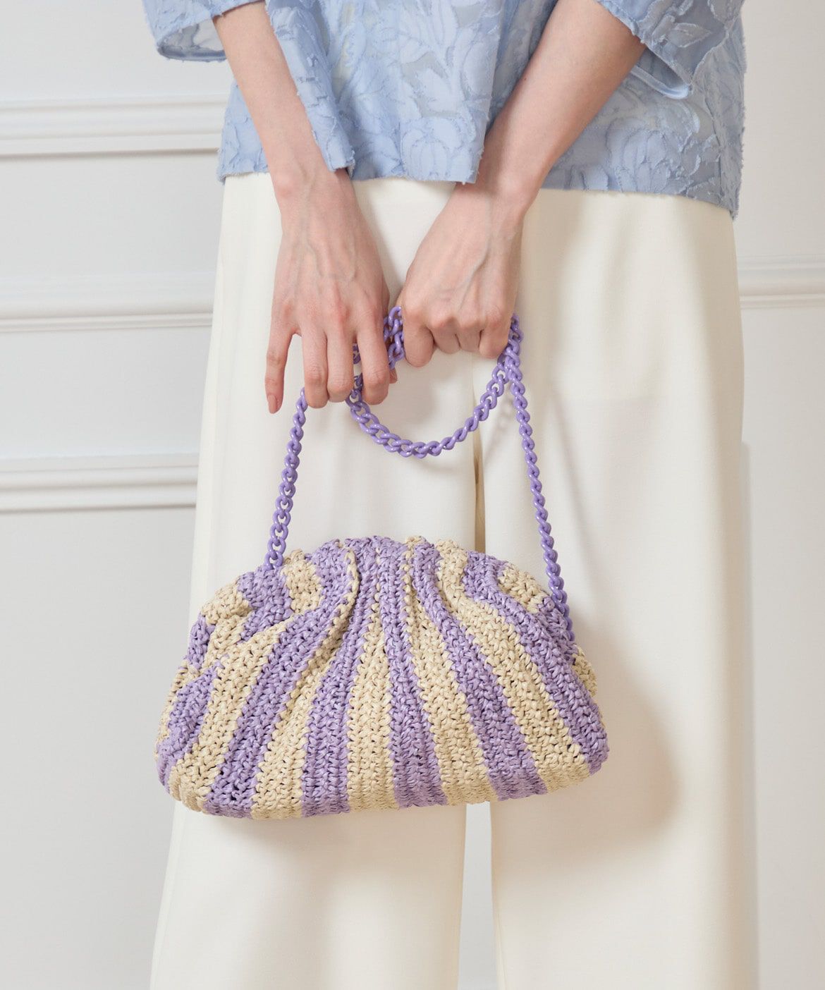 Maglie le cassetto「ストライプクラッチバッグ《Maria La Rosa》」|クラッチバッグ|