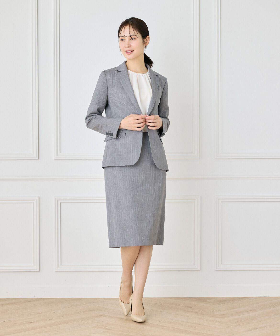 INED「《大きいサイズ》シングルジャケット《CERRUTI》」|テーラードジャケット|