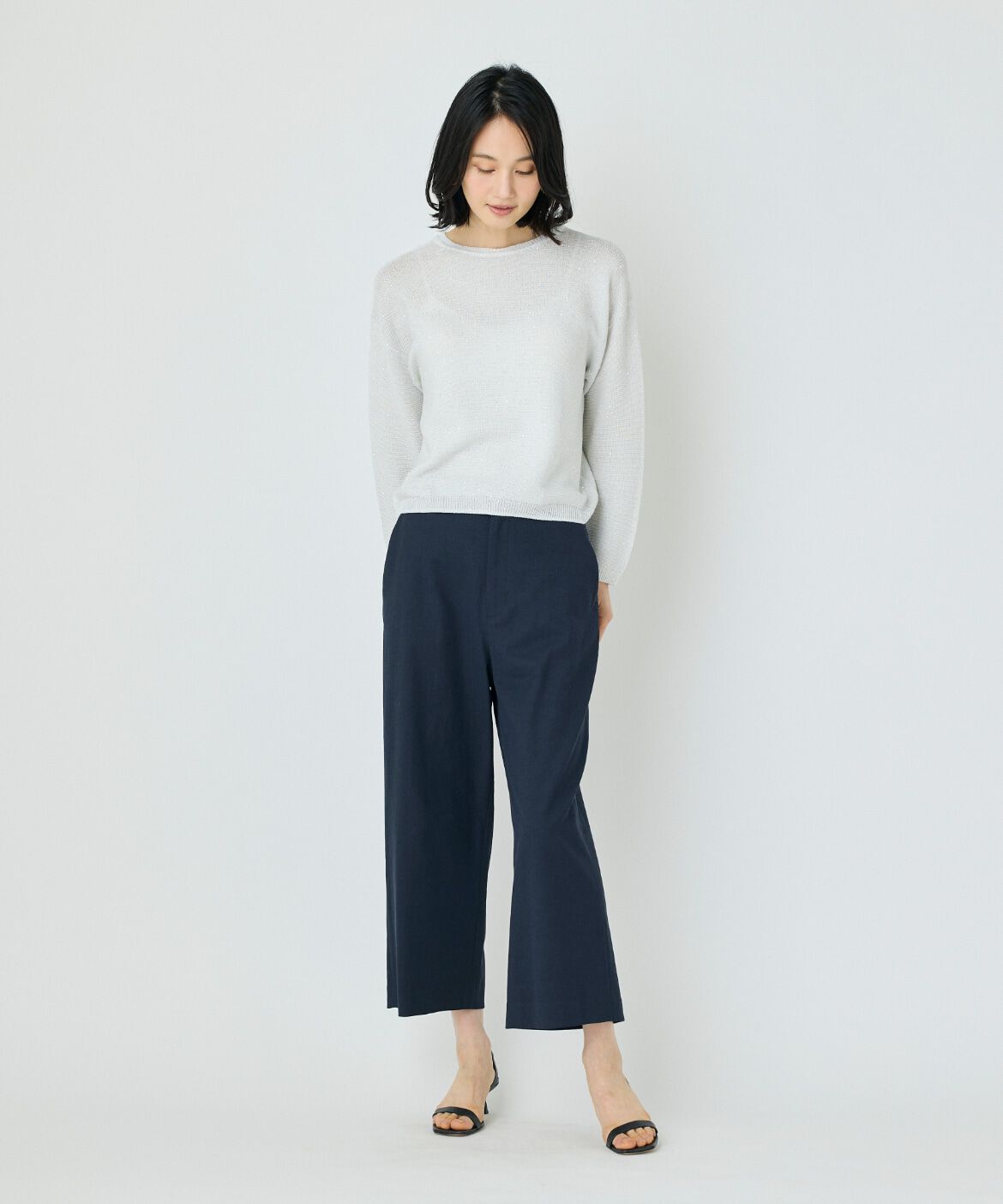 7-IDconcept.「《大きいサイズ》ワイドクロップトパンツ」|その他|