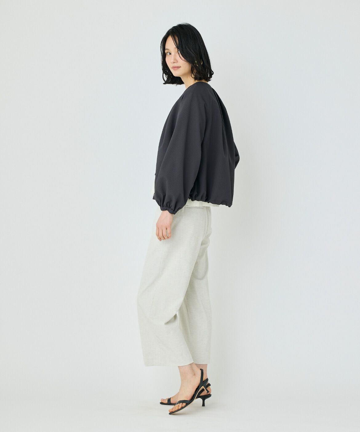 7-IDconcept.「《大きいサイズ》ワイドクロップトパンツ」|その他|