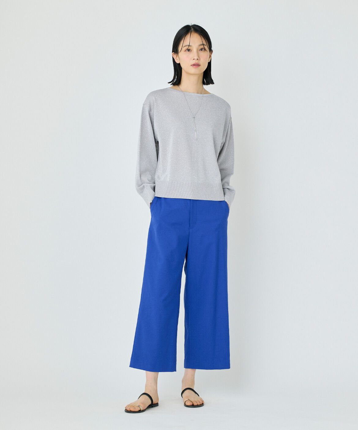 7-IDconcept.「《大きいサイズ》ワイドクロップトパンツ」|その他|