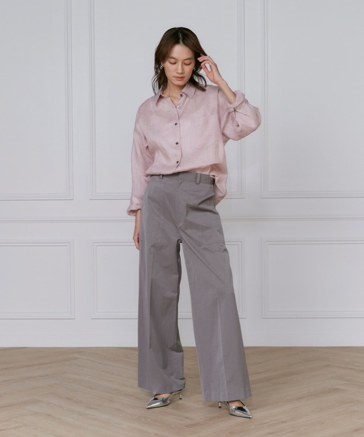 INED「リネンレギュラーカラーシャツ」|シャツ・ブラウス|