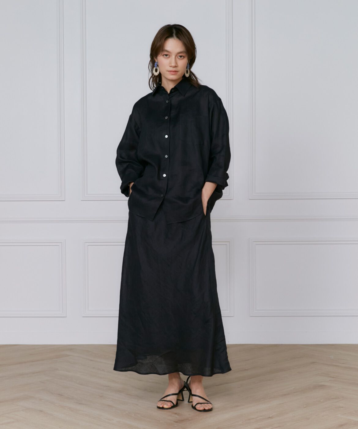 INED「リネンレギュラーカラーシャツ」|シャツ・ブラウス|