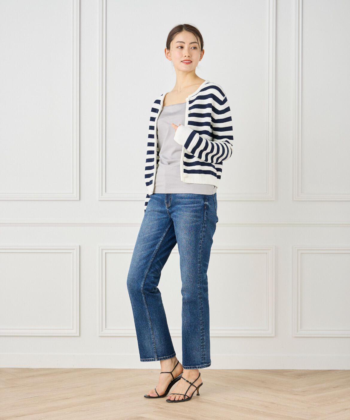 INED「《大きいｻｲｽﾞ》ｽﾋﾞﾝMIXｺｯﾄﾝｻﾃﾝ切り替えｷｬﾐｿｰﾙ《ｽ 」|キャミソール|