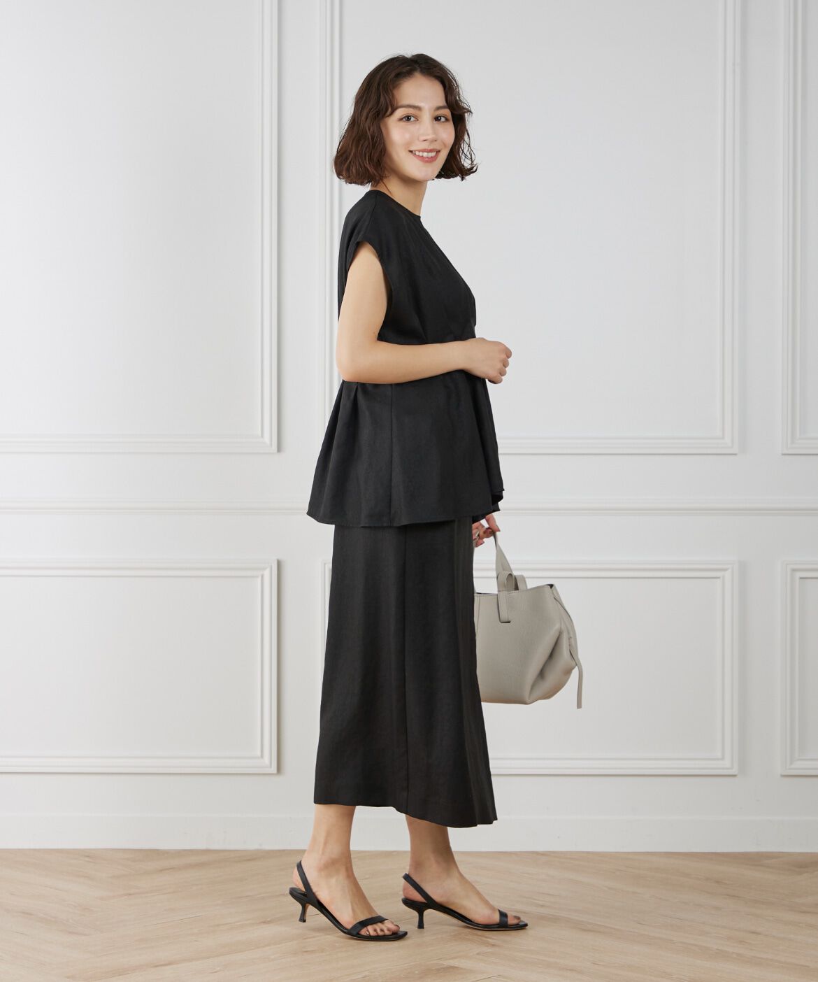 INED「ラップ風スカート」|タイト|