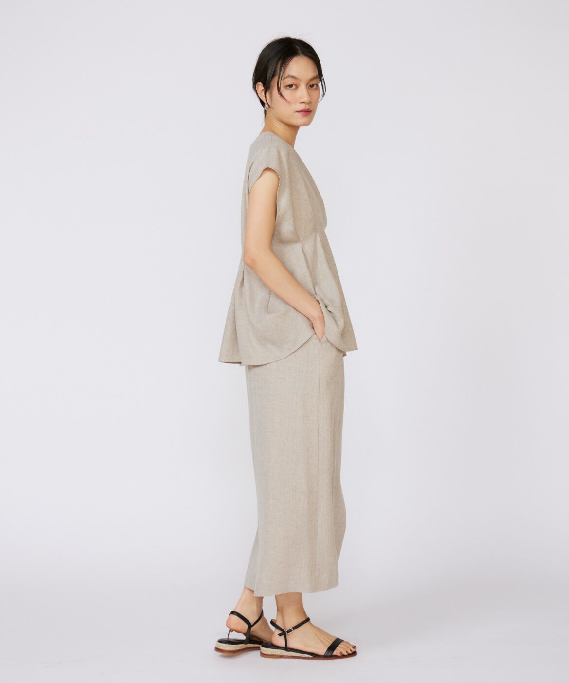 INED「タックデザインブラウス」|シャツ・ブラウス|