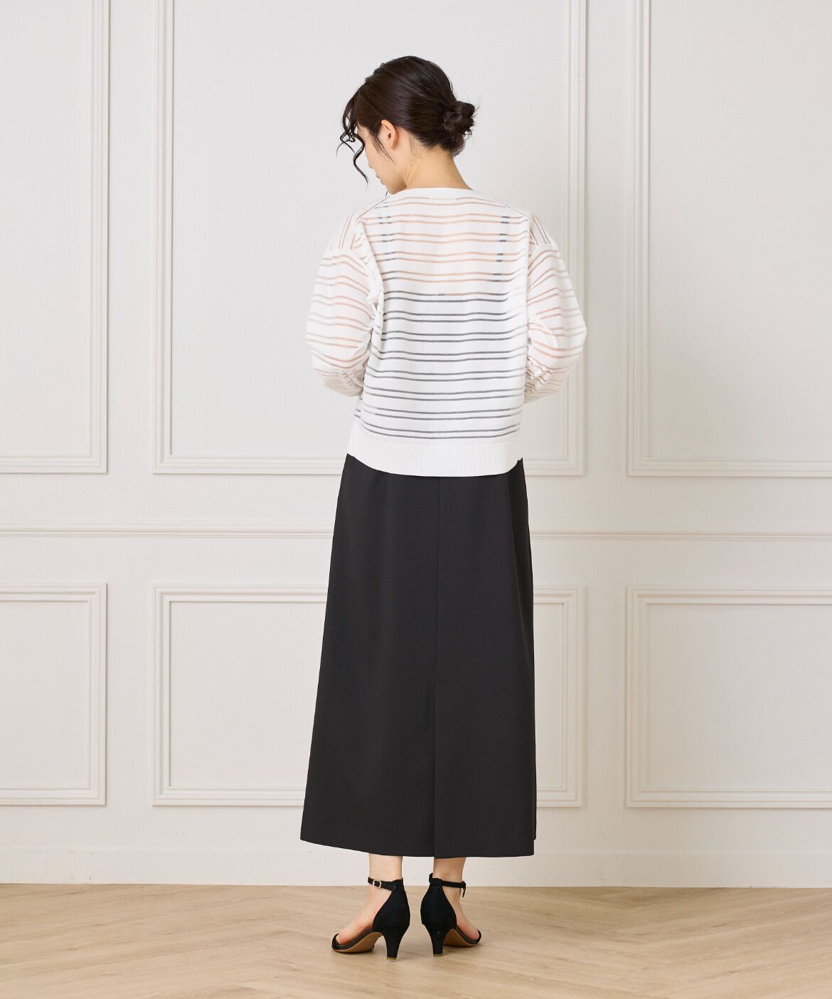 I.T.'S international「シアーボーダーニットカーディガン」|カーディガン|