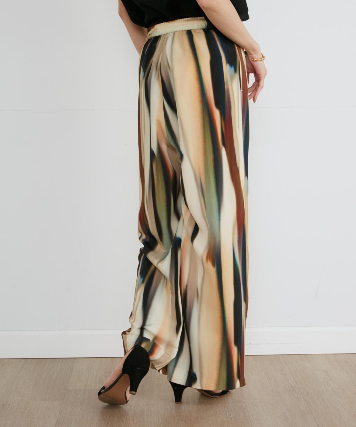 INED「《大きいサイズ》プリントワイドパンツ《la veille by SUPERIOR CLOSET》」|その他|