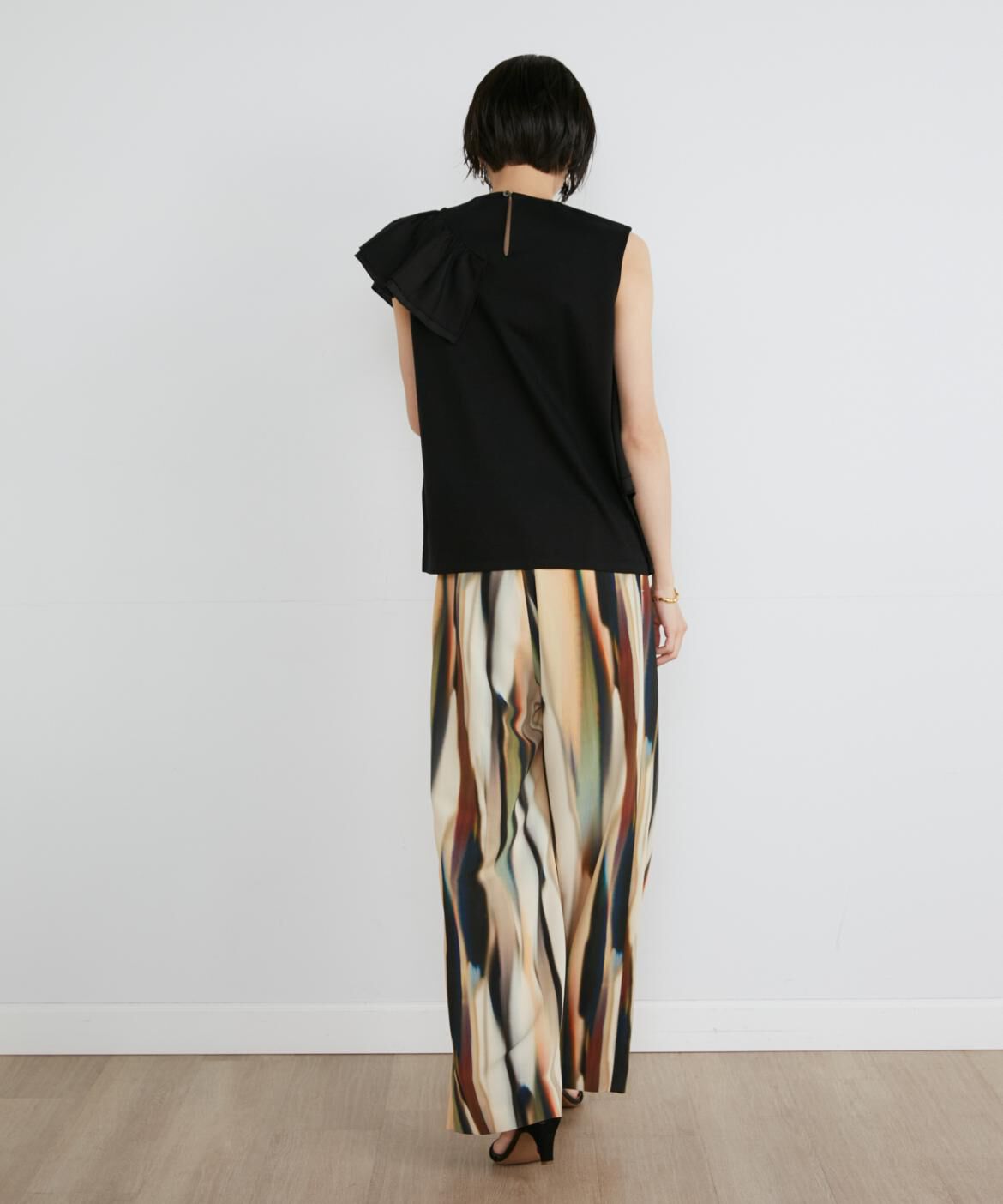 INED「《大きいサイズ》プリントワイドパンツ《la veille by SUPERIOR CLOSET》」|その他|