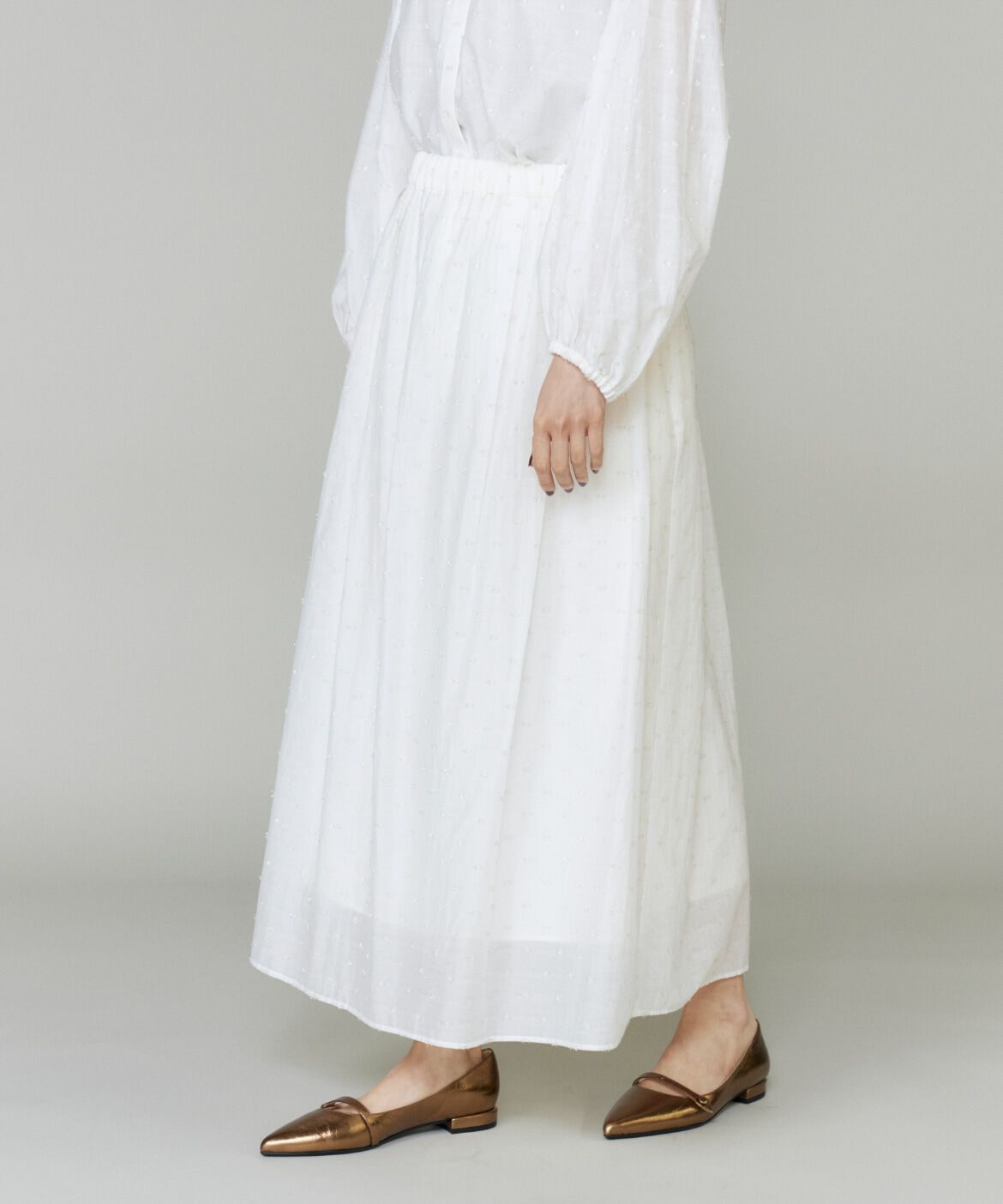 INED「ラメドットタックスカート」|スカート|