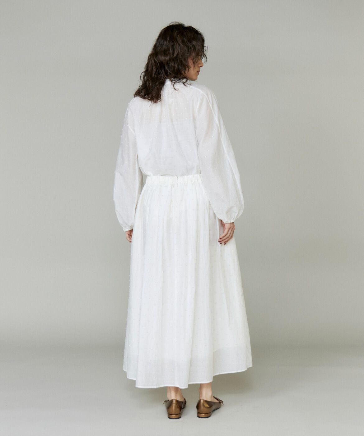 INED「ラメドットタックスカート」|スカート|