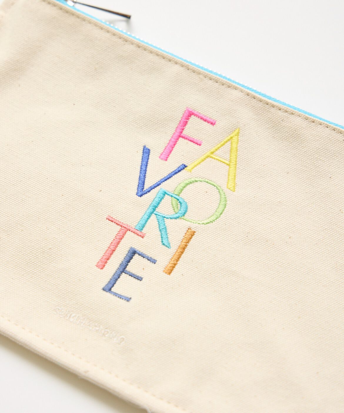 FAVORITE SUKINAMONO「《RAINBOW COLLECTION》刺繍ロゴキャンバスポーチ」|ポーチ|