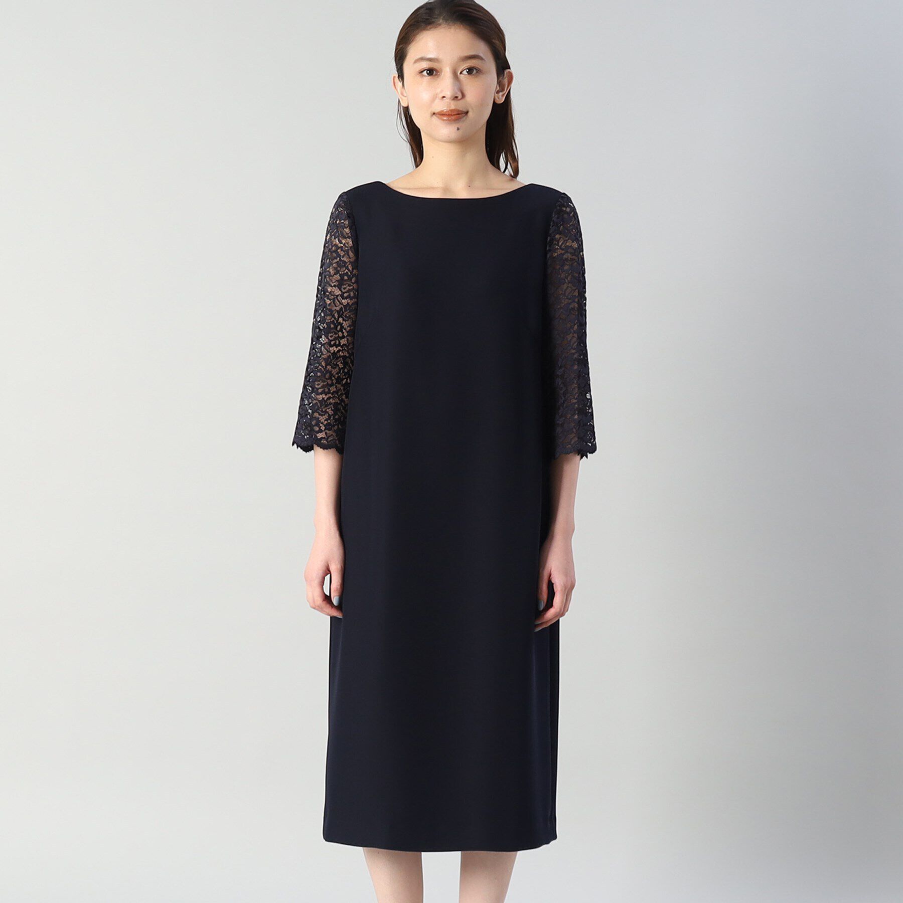 UNTITLED「袖レースドレスワンピース」|ワンピース|