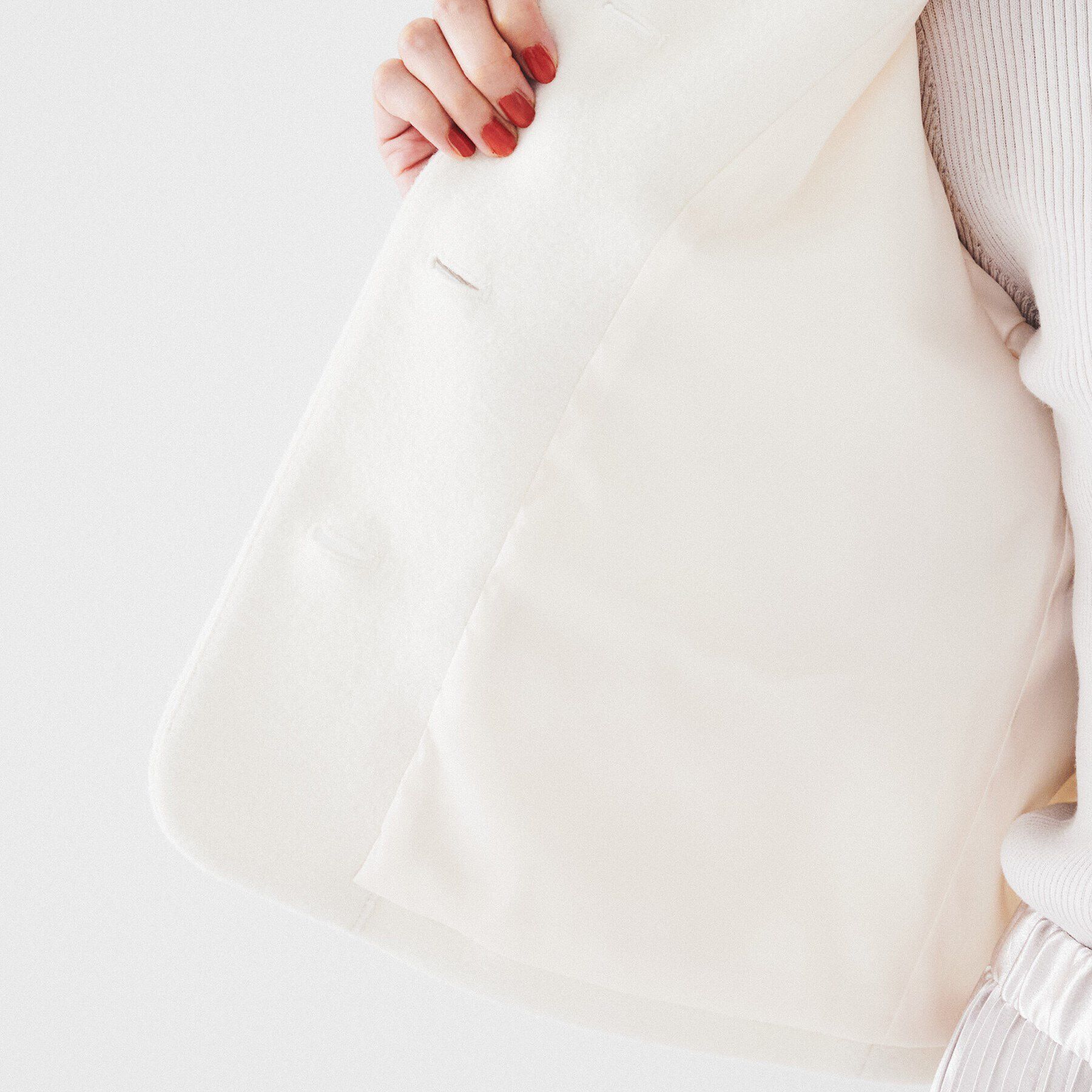 UNTITLED「【日本製/短ジャケ】ブークレークロップドジャケット」|ノーカラージャケット|