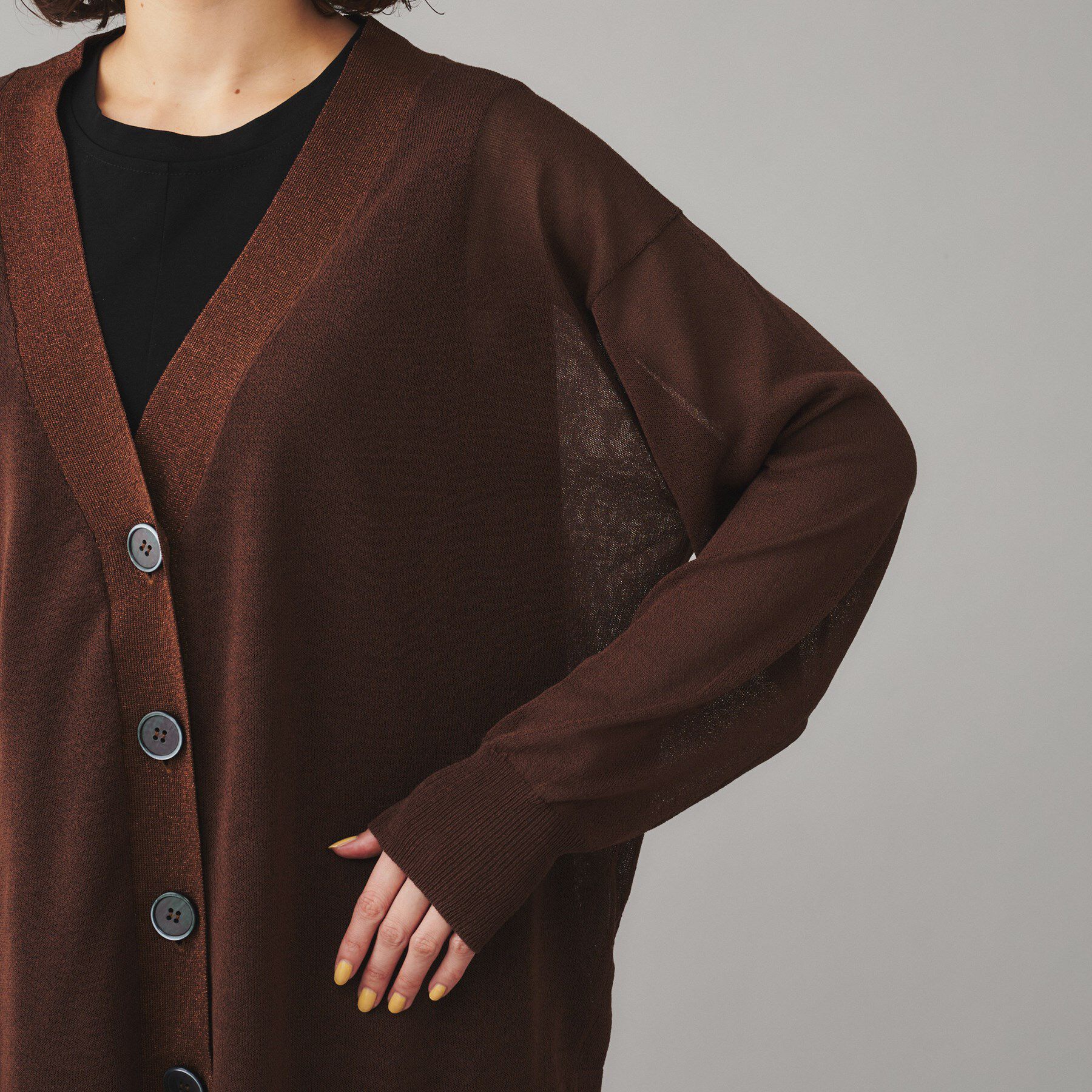 UNTITLED「【TORRAZZO DONNA】シースルーラメカーディガン」|カーディガン|